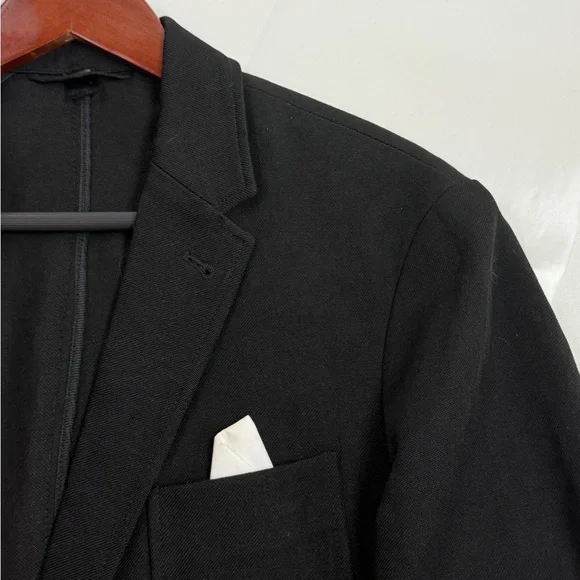 Neil Barrett Black Linen Blend Sports Blazer Jacket Size 40 SLIM FIT